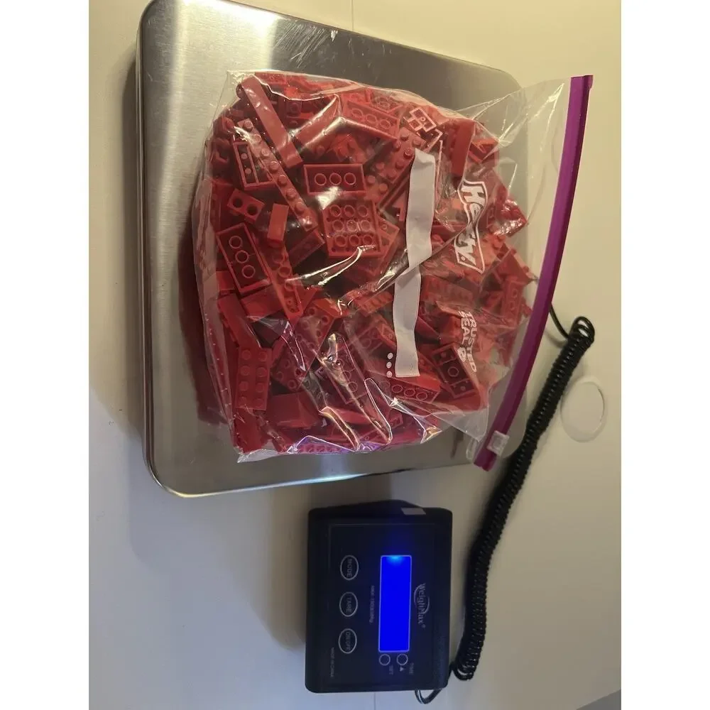 2LBs LEGO DARK RED BURGUNDY And RED Loose Bricks Bulk Lot 2 Pounds